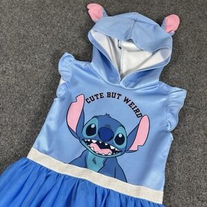 Disney Girls Stitch Hooded Cosplay Dress with Tulle Skirt - Size M (7/8)